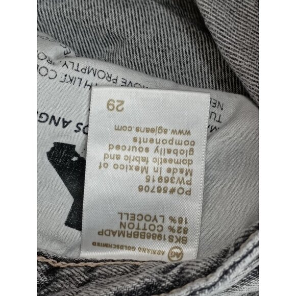 AG Alexxis Crop Jeans Womens 29 Gray High Rise‎ Vintage Slim Distressed Denim - Picture 6 of 11